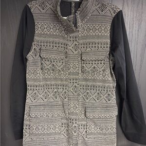 Maurices Black and Tan zip up light jacket